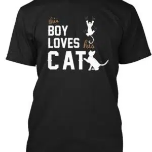 This Boy Loves His Cat TShirt Cat Lover